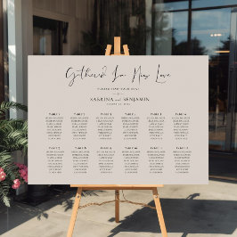 Poster Gráfico de Assentos de Casamento Cristão Minimalis