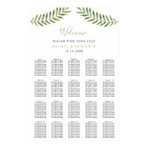 gráfico de assentos de casamento das folhas botâni