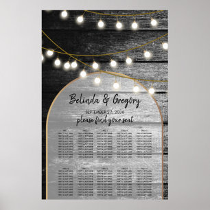 Poster Gráfico de Assentos de Casamento das Luzes Russas