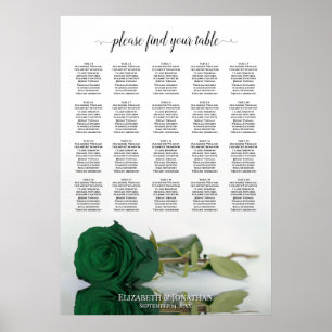 Poster Gráfico de Assentos de Casamento de 20 Mesas Rosa 