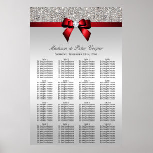 Póster Gráfico de Assentos de Casamento de Arco Vermelho 