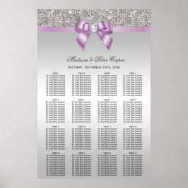 Poster Gráfico de Assentos de Casamento de Arcos Lilac Se