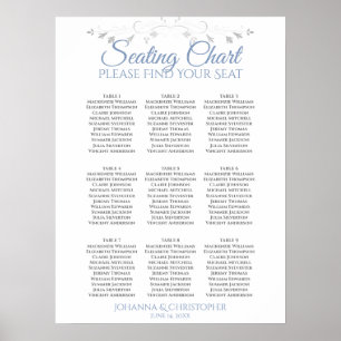Poster Gráfico de Assentos de Casamento de Casamento de