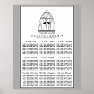 Póster Gráfico de Assentos de Casamento de Casamento de 