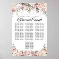 Gráfico de Assentos de Casamento de Casamento de 7