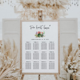 Poster Gráfico de Assentos de Casamento de Casamento de A