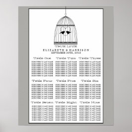 Póster Gráfico de Assentos de Casamento de Casamento de A