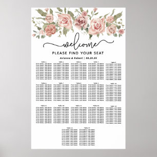 Poster Gráfico de Assentos de Casamento de Casamento de D