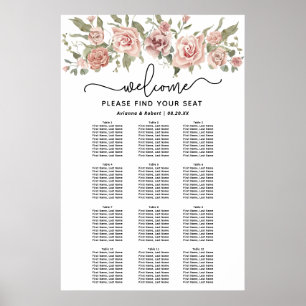 Poster Gráfico de Assentos de Casamento de Casamento de D