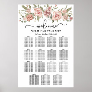 Poster Gráfico de Assentos de Casamento de Casamento de D