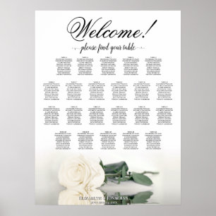 Poster Gráfico de Assentos de Casamento de Casamento de M