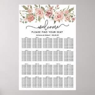 Poster Gráfico de Assentos de Casamento de Casamento de R