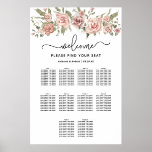 Poster Gráfico de Assentos de Casamento de Casamento de R