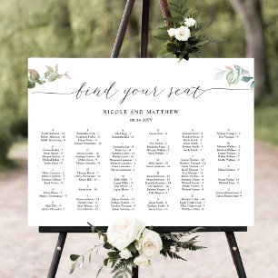 Poster Gráfico de Assentos de Casamento de Casamento em V