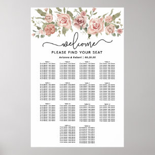 Poster Gráfico de Assentos de Casamento de Casamentos de 