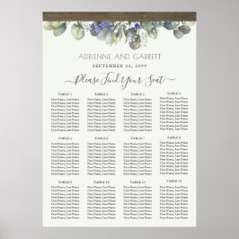 Poster Gráfico de Assentos de Casamento de Casamentos de 