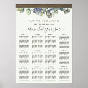 Poster Gráfico de Assentos de Casamento de Casamentos de 