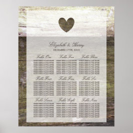 Póster Gráfico de Assentos de Casamento de Coração de Mad