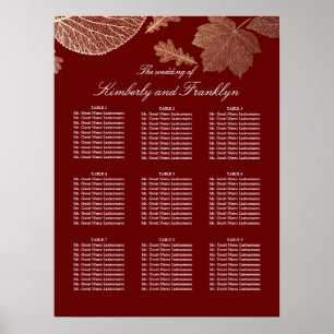 Póster Gráfico de Assentos de Casamento de Dourado Caiu