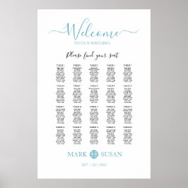 Poster Gráfico de Assentos de Casamento de Felicidade Dup