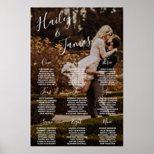 Poster Gráfico de Assentos de Casamento de Foto Moderna E