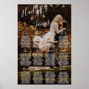 Poster Gráfico de Assentos de Casamento de Foto Moderna E