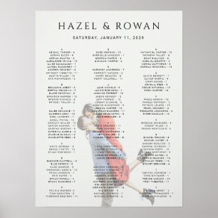 Poster Gráfico de Assentos de Casamento de Foto Simples M