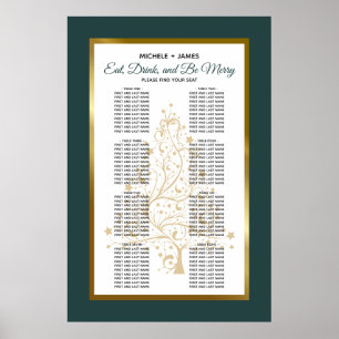 Poster Gráfico de Assentos de Casamento de Inverno em Dou