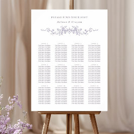 Poster Gráfico de Assentos de Casamento de Lavanda France
