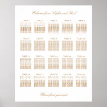 Gráfico de Assentos de Casamento de Mesa 20 Bege D