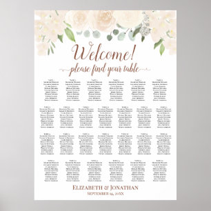 Poster Gráfico de Assentos de Casamento de Mesa 26 Blush