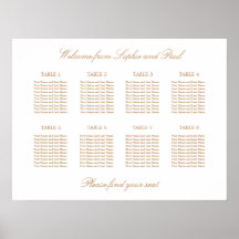 Gráfico de Assentos de Casamento de Mesa 8 Bege Do