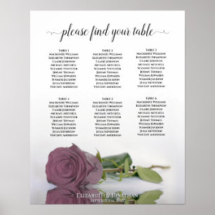 Poster Gráfico de Assentos de Casamento de Mesa Dusty Mau