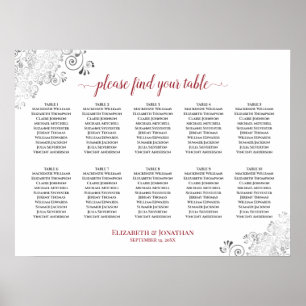Poster Gráfico de Assentos de Casamento de Mesa Frily 10