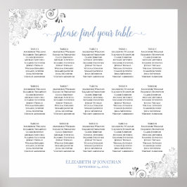Poster Gráfico de Assentos de Casamento de Mesa Frily 15 