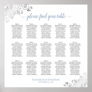 Poster Gráfico de Assentos de Casamento de Mesa Frily 15