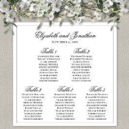 Poster Gráfico de Assentos de Casamento de Mesa Simplesme