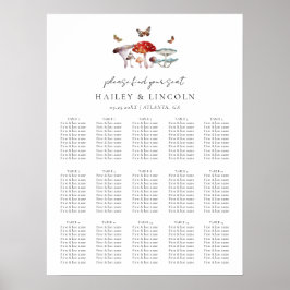 Poster Gráfico de Assentos de Casamento de Mushroom