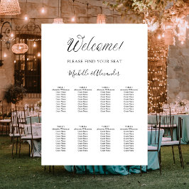 Poster Gráfico de assentos de casamento do mesa moderno b