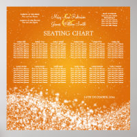 Gráfico de Assentos de Casamento Elegante Onda de