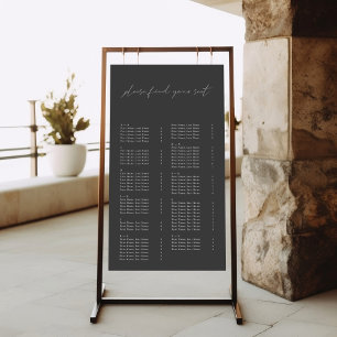 Poster  Gráfico de Assentos de Casamento Elegante Simple