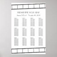 Gráfico de Assentos de Casamento em Faixa de Filme