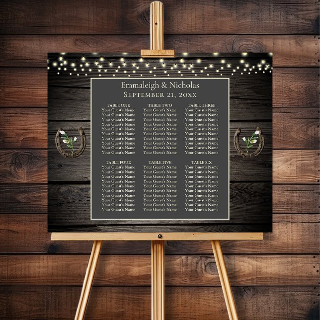 Poster Gráfico de Assentos de Casamento em Madeira de Cel (Criador carregado)