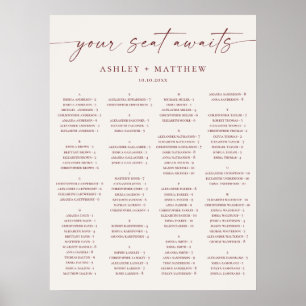Poster Gráfico de Assentos de Casamento em Marfim Macio p