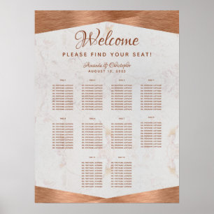 Poster Gráfico de Assentos de Casamento em Mesa 10 Falso 