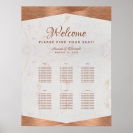 Poster Gráfico de Assentos de Casamento em Mesa 6 Falso M