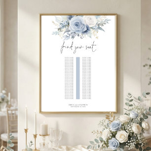 Poster Gráfico de Assentos de Casamento em Mesa Única com