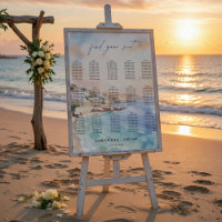 Gráfico de Assentos de Casamento em Santorini