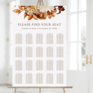 Poster Gráfico de Assentos de Casamento Floral de Terraco