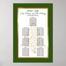 Gráfico de Assentos de Casamento Floresta Dourada 